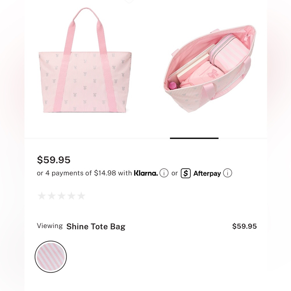 Victoria's Secret Shine Tote Bag in Pink